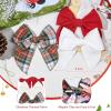 imageDEEKA Large Christmas Fable Hair Bows 3 PCS Red and Green Velvet Bows Plaid Checkered Hair Bow Clips for Toddler Girls Fabric Christmas Hair Accessories for Little Girls KidsCorduroy Red  WhitePlaid