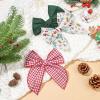 imageDEEKA Large Christmas Fable Hair Bows 3 PCS Red and Green Velvet Bows Plaid Checkered Hair Bow Clips for Toddler Girls Fabric Christmas Hair Accessories for Little Girls KidsGreenRed GinghamXmas Pattern