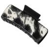 imageDEEKA Real Leather Large Western Hair Clips Cow Printed Cowhide Tooled 4quot Hair Claw Clips Gifts for Thick Hair Country Girls Cowgirl Stuff Western Hair Accessories Gift for Women and Girls BrownBlack Cowhide