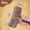 imageDEEKA Real Leather Large Western Hair Clips Cow Printed Cowhide Tooled 4quot Hair Claw Clips Gifts for Thick Hair Country Girls Cowgirl Stuff Western Hair Accessories Gift for Women and Girls BrownBrown Embossed