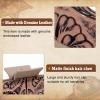 imageDEEKA Real Leather Large Western Hair Clips Cow Printed Cowhide Tooled 4quot Hair Claw Clips Gifts for Thick Hair Country Girls Cowgirl Stuff Western Hair Accessories Gift for Women and Girls BrownBrown Embossed