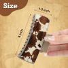 imageDEEKA Real Leather Large Western Hair Clips Cow Printed Cowhide Tooled 4quot Hair Claw Clips Gifts for Thick Hair Country Girls Cowgirl Stuff Western Hair Accessories Gift for Women and Girls BrownBlackBrown Cowhide