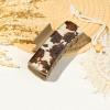 imageDEEKA Real Leather Large Western Hair Clips Cow Printed Cowhide Tooled 4quot Hair Claw Clips Gifts for Thick Hair Country Girls Cowgirl Stuff Western Hair Accessories Gift for Women and Girls BrownBlackBrown Cowhide