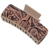 imageDEEKA Real Leather Large Western Hair Clips Cow Printed Cowhide Tooled 4quot Hair Claw Clips Gifts for Thick Hair Country Girls Cowgirl Stuff Western Hair Accessories Gift for Women and Girls BrownBrown Embossed