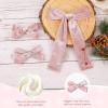 imageDEEKA Red Velvet Hair Bows 2 Sizes Long and Basic 4 Hair Bow Set for Toddler Girls Long Ponytail Knot Bows Alligator Clip Hair Accessories for Little Girls RedPink