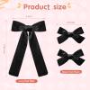 imageDEEKA Red Velvet Hair Bows 2 Sizes Long and Basic 4 Hair Bow Set for Toddler Girls Long Ponytail Knot Bows Alligator Clip Hair Accessories for Little Girls RedBlack
