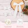 imageDEEKA Red Velvet Hair Bows 2 Sizes Long and Basic 4 Hair Bow Set for Toddler Girls Long Ponytail Knot Bows Alligator Clip Hair Accessories for Little Girls RedWhite