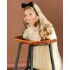 imageDEEKA Velvet Bow Headband 2 PCS Hair Band Hair Bows with bow Velvet Christmas Hair Accessories for Toddlers Women and Girls GreenRedBeige Black