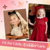 imageDEEKA Velvet Bow Headband 2 PCS Hair Band Hair Bows with bow Velvet Christmas Hair Accessories for Toddlers Women and Girls GreenRedBlack Red