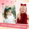 imageDEEKA Velvet Bow Headband 2 PCS Hair Band Hair Bows with bow Velvet Christmas Hair Accessories for Toddlers Women and Girls GreenRedGreen Red