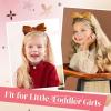 imageDEEKA Velvet Bow Headband 2 PCS Hair Band Hair Bows with bow Velvet Christmas Hair Accessories for Toddlers Women and Girls GreenRedOrange Gold