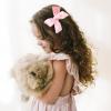 imageDEEKA Velvet Hair Accessories  4quot Handmade Knot Bows for Toddlers 6 PCS Red Green and Black Christmas Bows for Little KidsBeige Pink Burgundy