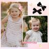 imageDEEKA Velvet Hair Accessories  4quot Handmade Knot Bows for Toddlers 6 PCS Red Green and Black Christmas Bows for Little KidsBlack Pink Beige