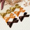 imageDEEKA Velvet Hair Accessories  4quot Handmade Knot Bows for Toddlers 6 PCS Red Green and Black Christmas Bows for Little KidsOrangeGoldBrown
