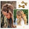 imageDEEKA Velvet Hair Accessories  4quot Handmade Knot Bows for Toddlers 6 PCS Red Green and Black Christmas Bows for Little KidsOrangeGoldBrown