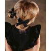 imageDEEKA Velvet Hair Accessories  4quot Handmade Knot Bows for Toddlers 6 PCS Red Green and Black Christmas Bows for Little KidsRed Green Black