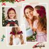 imageDEEKA Velvet Hair Bows ampamp Knotted Headband ampamp Scrunchy Fable Hair Bow Headband Set Velvet Scrunchies Alligator Clips for Toddler Girls ampamp Women BlackDark Red
