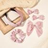 imageDEEKA Velvet Hair Bows ampamp Knotted Headband ampamp Scrunchy Fable Hair Bow Headband Set Velvet Scrunchies Alligator Clips for Toddler Girls ampamp Women BlackPink