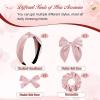 imageDEEKA Velvet Hair Bows ampamp Knotted Headband ampamp Scrunchy Fable Hair Bow Headband Set Velvet Scrunchies Alligator Clips for Toddler Girls ampamp Women BlackPink