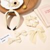 imageDEEKA Velvet Hair Bows ampamp Knotted Headband ampamp Scrunchy Fable Hair Bow Headband Set Velvet Scrunchies Alligator Clips for Toddler Girls ampamp Women BlackBeige