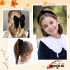 imageDEEKA Velvet Hair Bows ampamp Knotted Headband ampamp Scrunchy Fable Hair Bow Headband Set Velvet Scrunchies Alligator Clips for Toddler Girls ampamp Women BlackBlack