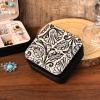imageDEEKA Western Jewelry Box Case Real Leather Turquoise and Brown Embossed Tooled Travel Jewelry Organizer Gifts Christmas Gifts for Women Country Girls Cowgirl Stuff Portable Travel Accessories GreenBlack Embossed