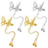 imageDEEKA 12 PCS 3D Moving Butterfly Hair Clips Metal Gold Moving Wings Butterfly Hair Accessories 90s Hair Clips Barrette for Women and Girls GoldGoldSilver with Tassel