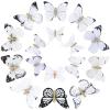 imageDEEKA Butterfly Hair Clips 16 PCS Small Realistic Colorful Handmade 90s Hair Clips Barrette Hair Accessories for Women and Girls YellowOff White