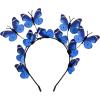 imageDEEKA Butterfly Headbands Fascinators Hat Women Butterfly Costume Crown Headpiece for Women and GirlsBlue