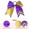 imageDEEKA 10 PCS 8quot Rhinestones Large Cheer Hair Bows Glitter Cheer Ponytail Holder Handmade for Teen Girls Softball Cheerleader Sports Hot PinkGlitter GoldPurplePack of 8