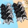 imageDEEKA 10 PCS 8quot Rhinestones Large Cheer Hair Bows Glitter Cheer Ponytail Holder Handmade for Teen Girls Softball Cheerleader Sports Hot PinkGlitter SilverBlackPack of 8
