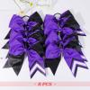 imageDEEKA 10 PCS 8quot Rhinestones Large Cheer Hair Bows Glitter Cheer Ponytail Holder Handmade for Teen Girls Softball Cheerleader Sports Hot PinkGlitter BlackPurplePack of 8
