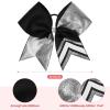 imageDEEKA 10 PCS 8quot Rhinestones Large Cheer Hair Bows Glitter Cheer Ponytail Holder Handmade for Teen Girls Softball Cheerleader Sports Hot PinkGlitter SilverBlackPack of 8