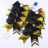 imageDEEKA 10 PCS 8quot Rhinestones Large Cheer Hair Bows Glitter Cheer Ponytail Holder Handmade for Teen Girls Softball Cheerleader Sports Hot PinkGlitter GoldBlackPack of 8