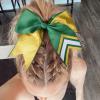 imageDEEKA 10 PCS 8quot Rhinestones Large Cheer Hair Bows Glitter Cheer Ponytail Holder Handmade for Teen Girls Softball Cheerleader Sports Hot PinkGlitter GoldGreenPack of 8