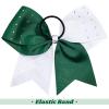 imageDEEKA 10 PCS 8quot Rhinestones Large Cheer Hair Bows Glitter Cheer Ponytail Holder Handmade for Teen Girls Softball Cheerleader Sports Hot PinkGreenWhitePack of 10