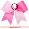 imageDEEKA 10 PCS 8quot Rhinestones Large Cheer Hair Bows Glitter Cheer Ponytail Holder Handmade for Teen Girls Softball Cheerleader Sports Hot PinkLight PinkHot PinkPack of 10