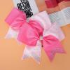 imageDEEKA 10 PCS 8quot Rhinestones Large Cheer Hair Bows Glitter Cheer Ponytail Holder Handmade for Teen Girls Softball Cheerleader Sports Hot PinkLight PinkHot PinkPack of 10