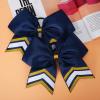 imageDEEKA 10 PCS 8quot Rhinestones Large Cheer Hair Bows Glitter Cheer Ponytail Holder Handmade for Teen Girls Softball Cheerleader Sports Hot PinkNavyGoldWhitePack of 8