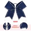imageDEEKA 10 PCS 8quot Rhinestones Large Cheer Hair Bows Glitter Cheer Ponytail Holder Handmade for Teen Girls Softball Cheerleader Sports Hot PinkNavyRhinestone Pack of 10