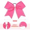 imageDEEKA 10 PCS 8quot Rhinestones Large Cheer Hair Bows Glitter Cheer Ponytail Holder Handmade for Teen Girls Softball Cheerleader Sports Hot PinkPinkRhinestone Pack of 10