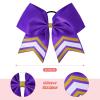imageDEEKA 10 PCS 8quot Rhinestones Large Cheer Hair Bows Glitter Cheer Ponytail Holder Handmade for Teen Girls Softball Cheerleader Sports Hot PinkPurpleGoldWhitePack of 8