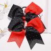 imageDEEKA 10 PCS 8quot Rhinestones Large Cheer Hair Bows Glitter Cheer Ponytail Holder Handmade for Teen Girls Softball Cheerleader Sports Hot PinkRedBlackPack of 10