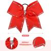 imageDEEKA 10 PCS 8quot Rhinestones Large Cheer Hair Bows Glitter Cheer Ponytail Holder Handmade for Teen Girls Softball Cheerleader Sports Hot PinkRedRhinestone Pack of 10