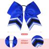 imageDEEKA 10 PCS 8quot Rhinestones Large Cheer Hair Bows Glitter Cheer Ponytail Holder Handmade for Teen Girls Softball Cheerleader Sports Hot PinkRoyal BlueWhiteBlackPack of 8