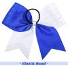 imageDEEKA 10 PCS 8quot Rhinestones Large Cheer Hair Bows Glitter Cheer Ponytail Holder Handmade for Teen Girls Softball Cheerleader Sports Hot PinkRoyal BlueWhitePack of 10