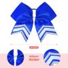 imageDEEKA 10 PCS 8quot Rhinestones Large Cheer Hair Bows Glitter Cheer Ponytail Holder Handmade for Teen Girls Softball Cheerleader Sports Hot PinkRoyal BlueSilverWhitePack of 8