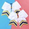 imageDEEKA 10 PCS 8quot Rhinestones Large Cheer Hair Bows Glitter Cheer Ponytail Holder Handmade for Teen Girls Softball Cheerleader Sports Hot PinkWhiteGoldBlackPack of 8