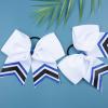 imageDEEKA 10 PCS 8quot Rhinestones Large Cheer Hair Bows Glitter Cheer Ponytail Holder Handmade for Teen Girls Softball Cheerleader Sports Hot PinkWhiteRoyal BlueBlackPack of 8