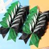 imageDEEKA 12 PCS 8quot Large Glitter Cheer Bows Shiny Cheer Hair Bows Ponytail Holder Handmade for Cheerleader Girls Softball Sports BlackSilverGlitter BlackGreen